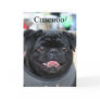 Спасибо Russian Pug Dog Thank you card