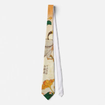オシロイバナに小鳥, 北斎 Bird and Mirabilis Jalapa, Hokusai Custom Ties