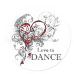 ラヴ　トｳ　ダンス ROUND STICKERS