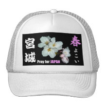 募金用 , Cherry blossoms , 桜 メッシュキャップ