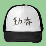 勤 奋。 simplified Chinese word for "diligent". hats