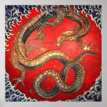 北斎の龍, 北斎 Hokusai Dragon, Hokusai Poster