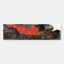 坂田金時と巨鯉, 国芳, Sakata Kintoki & Huge Carp, Kuniyoshi Bumper Stickers