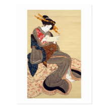 女, femme de 国貞, Kunisada, Ukiyo-e Carte Postale