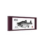 姫鱒！支笏湖！１００年保存キャンバス。　GYOTAKU　　JAPAN 【紫】 張りキャンバスプリント