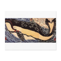 巨鯨, 国芳 Big Whale, Kuniyoshi, Ukiyoe Post Cards