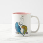 星を見るインコたちマグ - Budgies watching a star mug