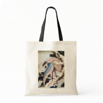 松に鶴, 北斎 Cranes on Pine Tree, Hokusai, Ukiyo-e Canvas Bags