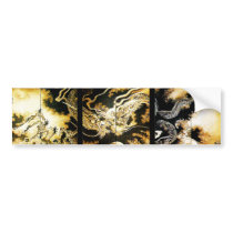 歌川広重 Dragon in the Clouds Utagawa Hiroshige Bumper Stickers