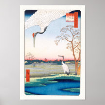 歌川広重 Minowa, Kanasugi, Mikawashima, Hiroshige Posters