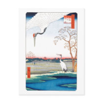 歌川広重 Minowa,Kanasugi,Mikawashima,Hiroshige Postcards