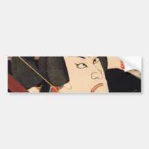 歌舞伎役者, 国芳 Kabuki Actor, Kuniyoshi, Ukiyoe Bumper Sticker