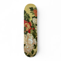 牡丹に蝶 Peonies Butterfly 葛飾北斎 Katsushika Hokusai Skateboards