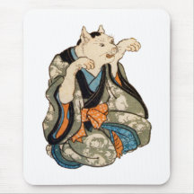 着物の猫, 芳藤 Kimono Cat, Yoshifuji, Ukiyoe Mouse Pads