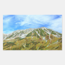 秋の立山 長方形シールステッカー