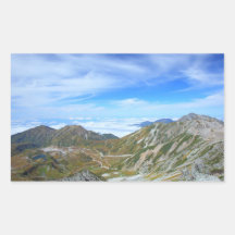 立山 室堂の秋 長方形シールステッカー