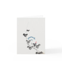葛飾北斎 Morning Glory Blossom, Hokusai Greeting Card