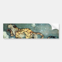 雪中虎図, 北斎 Tiger in the Snow, Hokusai Bumper Stickers