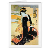 黒い着物の女, 豊国 Woman of Black Kimono, Toyokuni Cards
