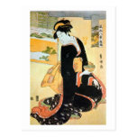 黒い着物の女, 豊国 Woman of Black Kimono, Toyokuni Postcards