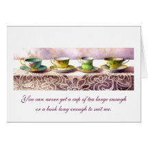 0001 Row of Teacups C.S. Lewis Greeting Card