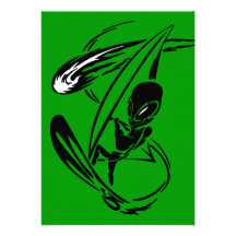 015 EXTREME ALIEN SURFING SPORTS COMICS CARTOON GR CUSTOM ANNOUNCEMENT