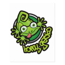 01 Horny Gecko Logo colour Postcard