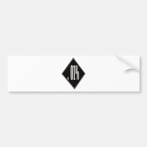 01 percent bumper sticker