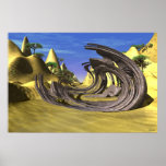 #02-12 Desert Gate: Brown Iron Sculpture Poster