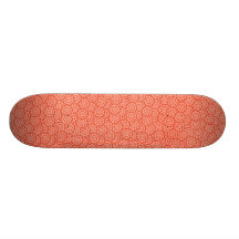 02R PINK RED GEARS  BACKGROUND PATTERN LAYERED TEX CUSTOM SKATEBOARD