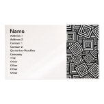 033 black WHITE SQUARES LAYERED COLLAGE ARTISTIC R Business Card