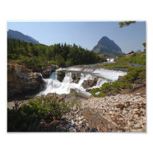 0354 8/12 Swiftcurrent Falls in Glacier. Art Photo