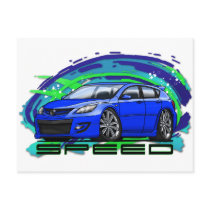 07-09 Speed3_Blue Postcards