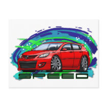 07-09 Speed3_Red Postcard