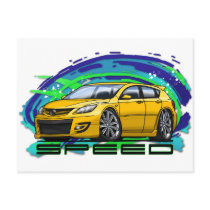 07-09 Speed3_Yellow Post Card