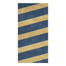 092 NAVY GOLD GRUNGE STRIPES SAILOR PATTERN MAN TE PERSONALIZED PHOTO CARD