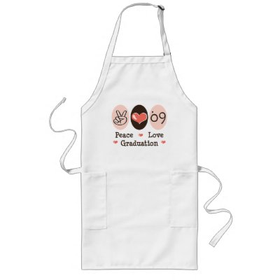 09 Peace Love Graduation Apron by GeekTeesGifts