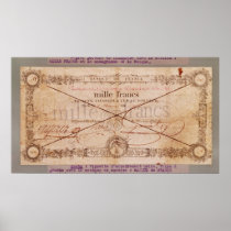 1000 Francs banknote from 8 Floreal, An X Poster