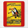 1000 Miles Up The Amazon- Vintage Travel Poster Mousepad