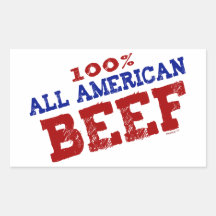 100% All Ameican Beef Stickers