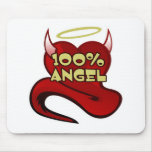 100% Angel Devil Heart Mousepad