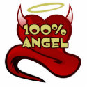 100% Angel Devil Heart photo sculptures