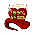 100% Angel Devil Heart Tshirt