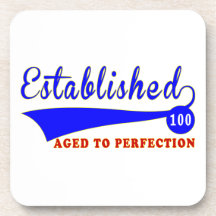 100 Birthday Aged To Perfection Drink Coasters