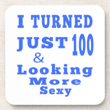 100 birthday designs drink coaster