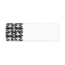 100 BLACK WHITE ABSTRACT EYEBALLS DIGITAL  BACKGRO RETURN ADDRESS LABEL