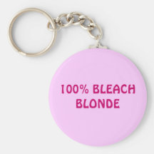 100% BLEACH BLONDE KEY CHAIN