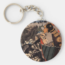 100 Brave Generals Japanese Samurai Painting Key Chains