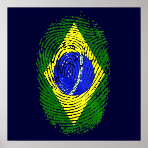 100% Brazilian DNA fingerprint Brasil pride gifts