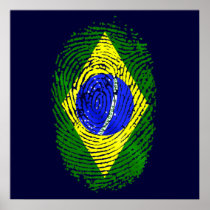 100% Brazilian DNA fingerprint Brasil pride gifts